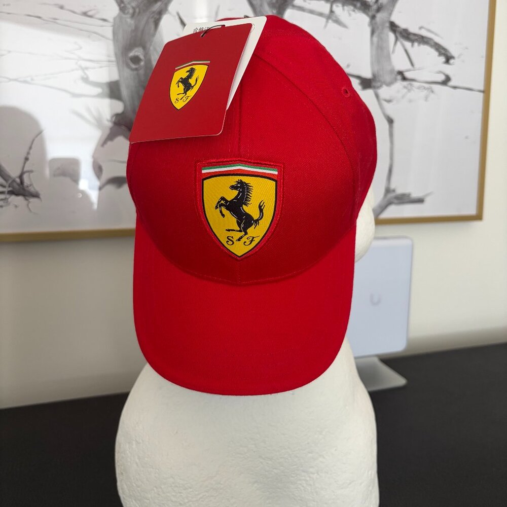 Scuderia Ferrari Kids Classic Cap — Red F1 Baseball Hat, Adjustable NWT OSFA